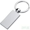 Fém téglalap kulcstartó gravírozással