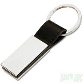 Everett Fém+Bőr kulcstartó gravírozással
