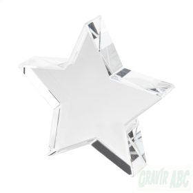   Crystal Star gravírozható Csillag forma Fekete díszdobozban