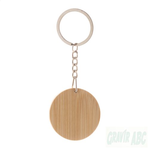 Speculosa Bambusz+Fém kulcstartó gravírozással