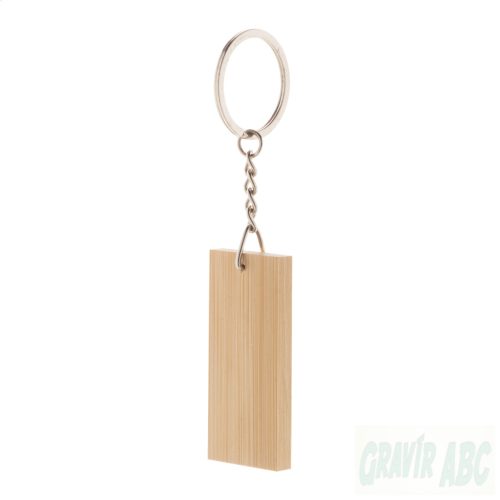 Specular Bambusz+Fém kulcstartó gravírozással