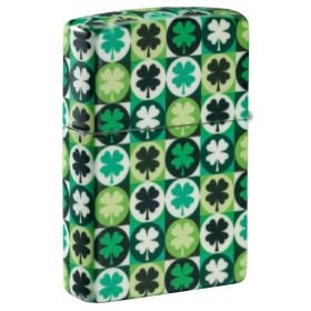 ZIPPO Fluoreszkáló 4 levelű lóhere