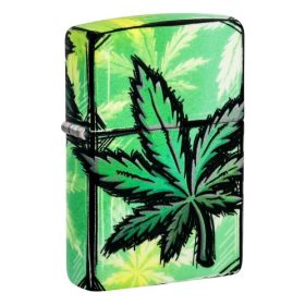 ZIPPO Cannabis Design Sötétben Fluoreszkál!