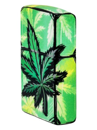 ZIPPO Cannabis Design Sötétben Fluoreszkál!