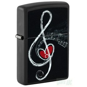 Zippo Öngyújtó Violinkulcs + Szív