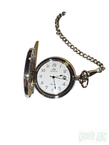 Helvetia Férfi Zsebóra Címer mintával sima hátoldallal