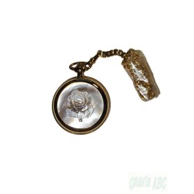   Helvetia Női Zsebóra Arany színben Rózsamintás Gyöngyház betéttel